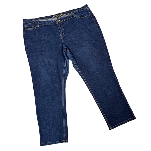 Ashley Stewart Bootcut Blue Jeans Sz 24 Petite Stretch - Picture 4 of 11